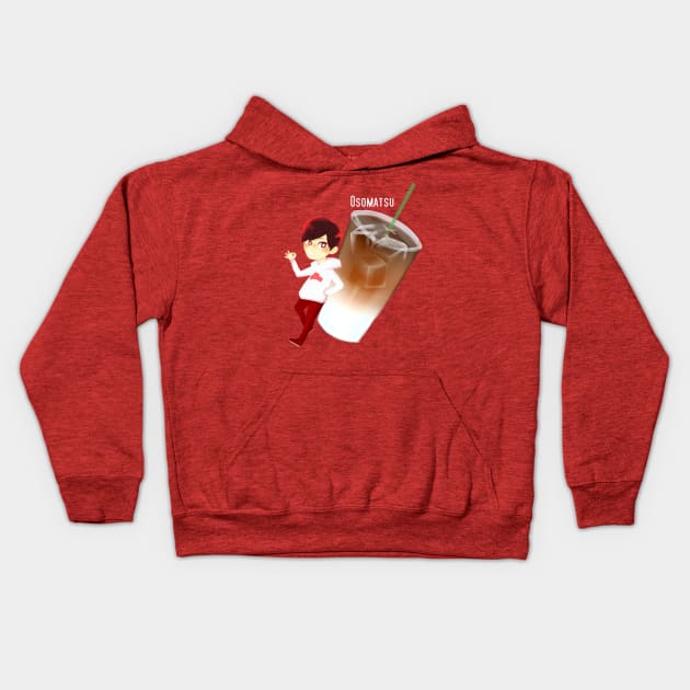 Matsuno-bucks Osomatsu Ice Coffee Kids Hoodie by shootingstarsaver@gmail.com